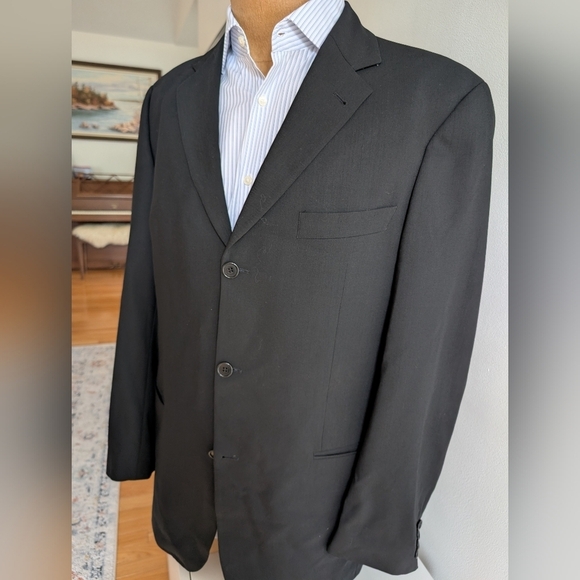 🇩🇪Hugo Boss EINSTEIN/Sigma Black Sport Coat with Notch Lapel - Picture 2 of 15